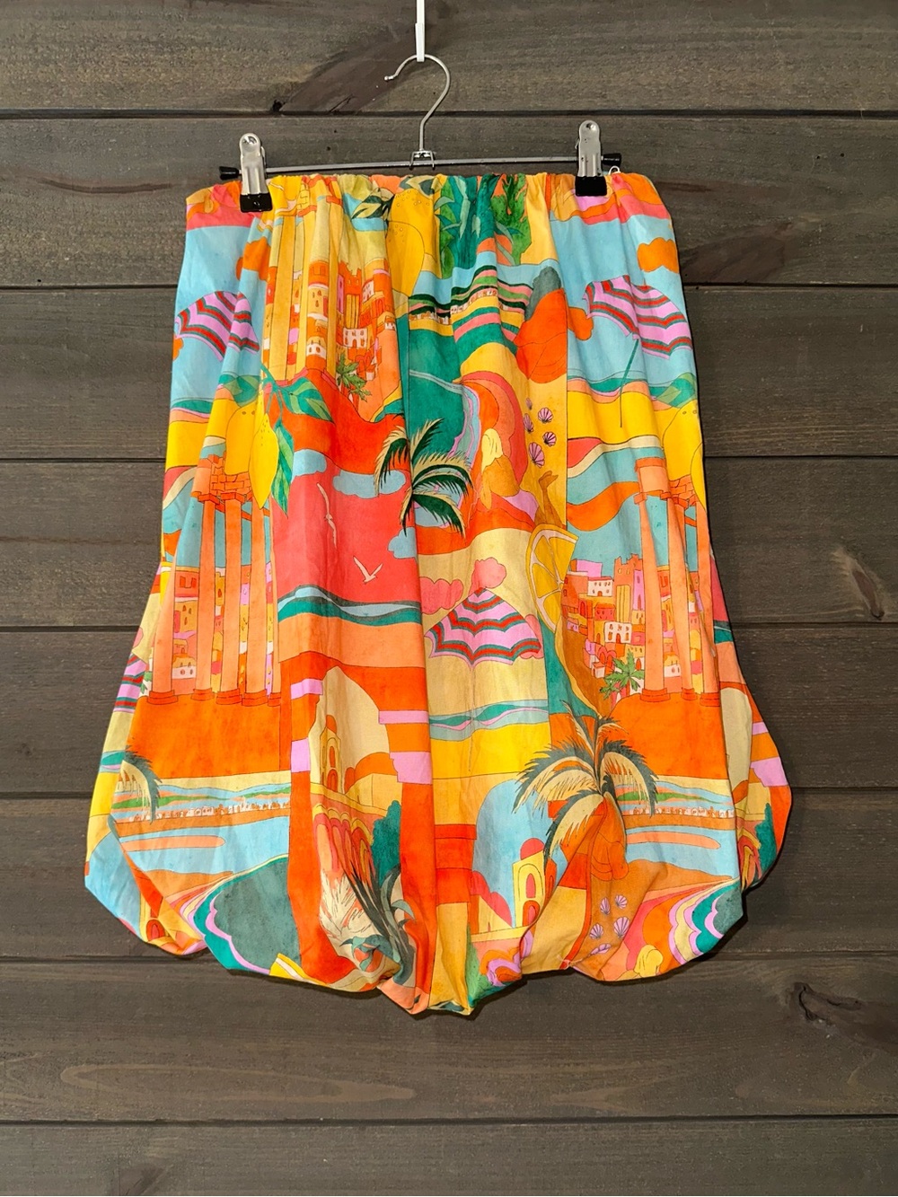 SHOW ME YIUR MUMU Vibrant Tropical Print Bubble Top- Multi
